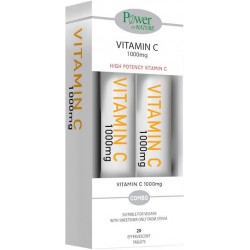 Power Health Vitamin C Βιταμίνη για Ενίσχυση του Ανοσοποιητικού, τo Δέρμα & Αντιοξειδωτική δράση 1000mg Πορτοκάλι 2 x 20 αναβράζοντα δισκία