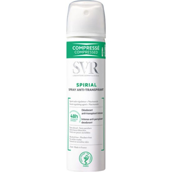 SVR Laboratoire Dermatologique Spirial Anti-transpirant 48h Efficiency Αποσμητικό 48h σε Spray 75ml