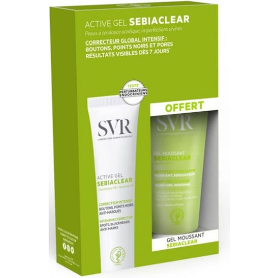 Svr Sebiaclear Duo Pack Active Gel 40ml + Cleansing Mousse Gel 55ml