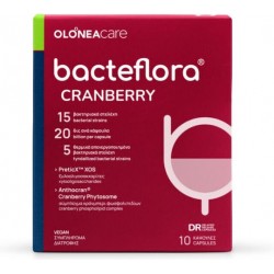 Olonea Bacteflora Cranberry με Προβιοτικά και Πρεβιοτικά 10 φυτικές κάψουλες