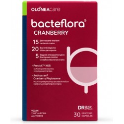 Olonea BacteFlora Cranberry με Προβιοτικά και Πρεβιοτικά 30 φυτικές κάψουλες