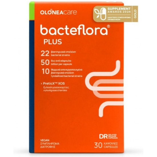 Olonea BacteFlora Plus με Προβιοτικά και Πρεβιοτικά 30 φυτικές κάψουλες