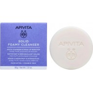 Apivita Solid Foamy Μπάρα Σαπουνιού Καθαρισμού Προσώπου & Ματιών 80gr