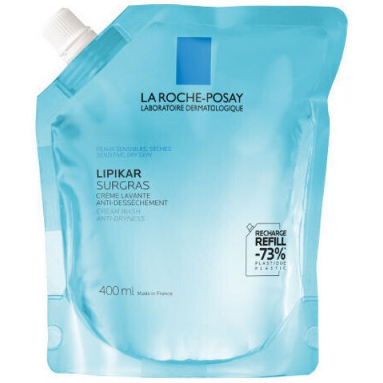 La Roche Posay Lipikar Surgras Υγρό Καθαρισμού για το Πρόσωπο & το Σώμα Refill 400ml