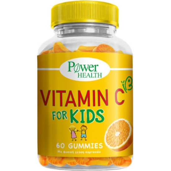 Power Health Vitamin C for Kids Βιταμίνη για Ενίσχυση του Ανοσοποιητικού, τo Δέρμα & Αντιοξειδωτική δράση 120mg Πορτοκάλι 60 ζελεδάκια