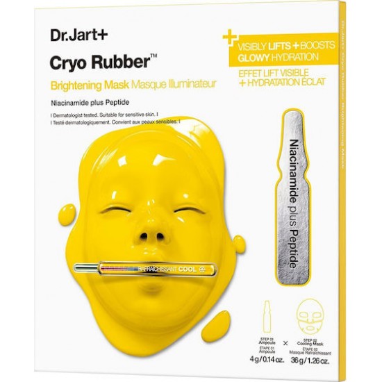 Dr. Jart+ Cryo Rubber Μάσκα Ομορφιάς Προσώπου για Λάμψη / Ενυδάτωση Με Νιασιναμίδη