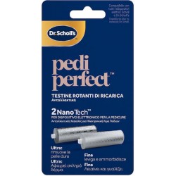  Scholl Pedi Perfect Recharge Nanotech Replacement Head Ανταλλακτικές Κυλινδρικές Κεφαλές Ηλεκτρονική Λίμα Ποδιών Αφαιρούν Σκληρό Δέρμα Λειαίνουν & Γυαλίζουν 2 Τεμάχια 