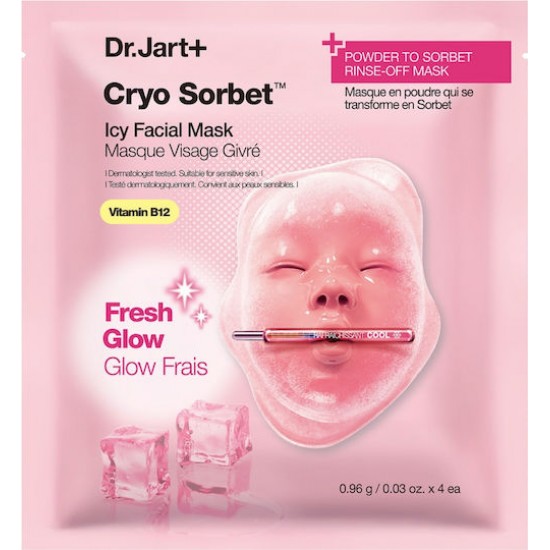  Dr. Jart+ Cryo Sorbet Icy Μάσκα Ομορφιάς Προσώπου για Αναζωογόνηση / Λάμψη / Σύσφιξη / Ενυδάτωση 